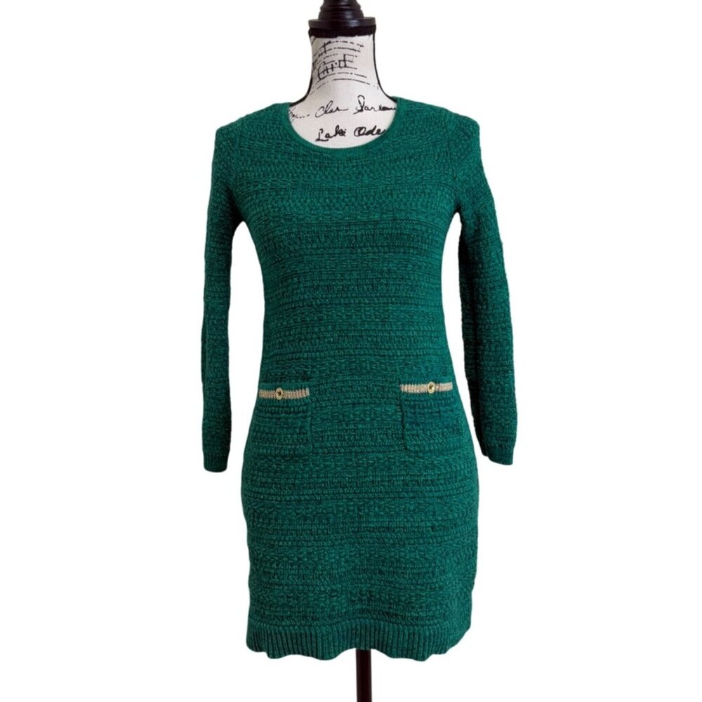 Lilly Pulitzer Girls Size L 8/10 Knit Lolo Sweater Dress Long Sleeve Evergreen